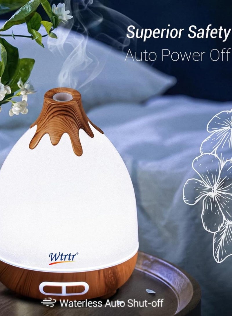 Wtrtr Essential Oil Diffuser, 300ml Quiet Humidifiers for Home, 7 LED Color Safety Auto-Off Timer Aromatherapy Diffuser for Home Office Room (Blue- Starry Sky)  - Image 5