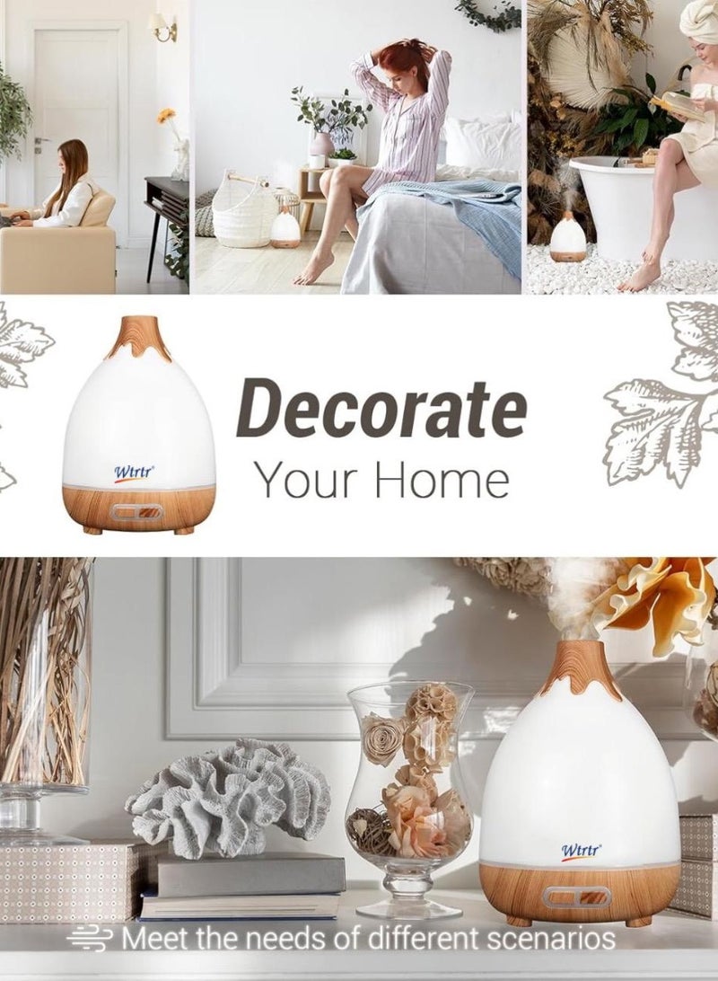Wtrtr Essential Oil Diffuser, 300ml Quiet Humidifiers for Home, 7 LED Color Safety Auto-Off Timer Aromatherapy Diffuser for Home Office Room (Blue- Starry Sky)  - Image 4