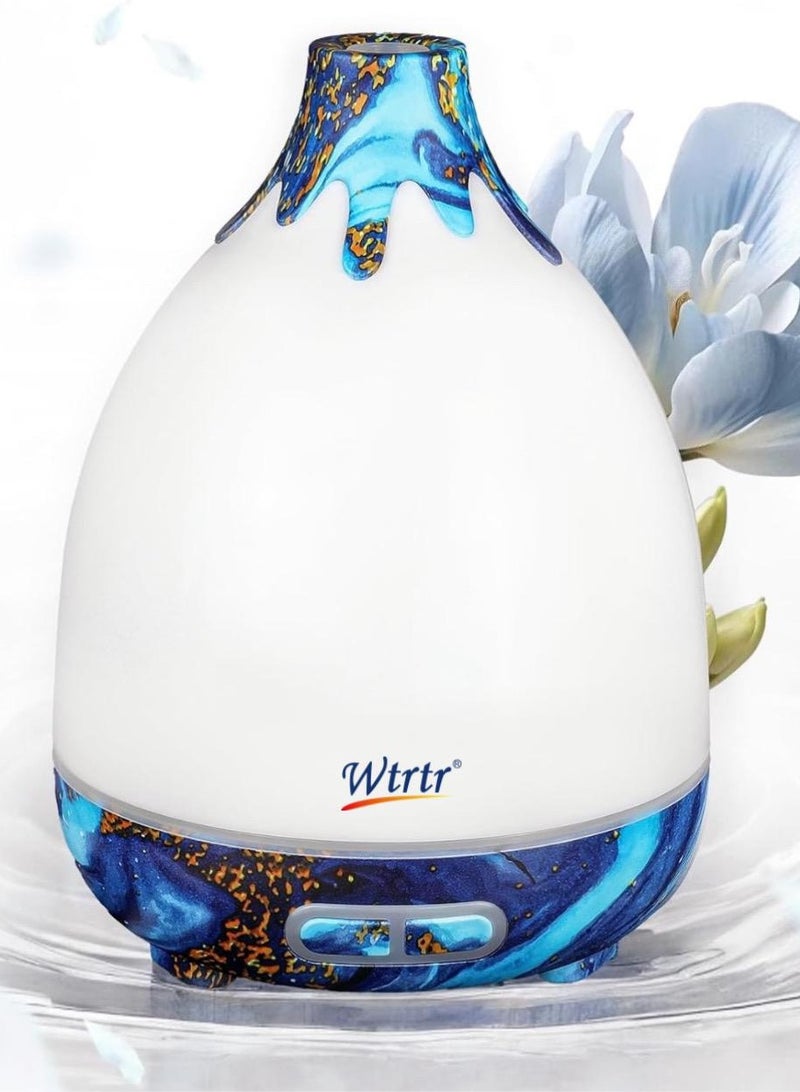Wtrtr Essential Oil Diffuser, 300ml Quiet Humidifiers for Home, 7 LED Color Safety Auto-Off Timer Aromatherapy Diffuser for Home Office Room (Blue- Starry Sky)  - Image 1