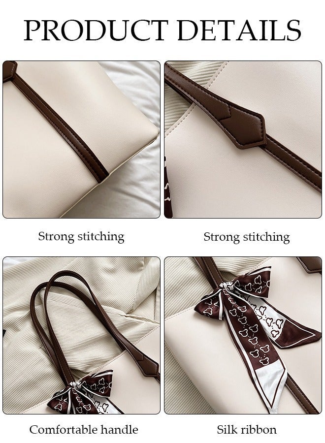 DUNISO Womens Shoulder Tote Bag Faux Leather Handbag for Women Large Capacity Messenger Fashionable Travel Shoulder Bag for Ladies Girls College Students - Image 3