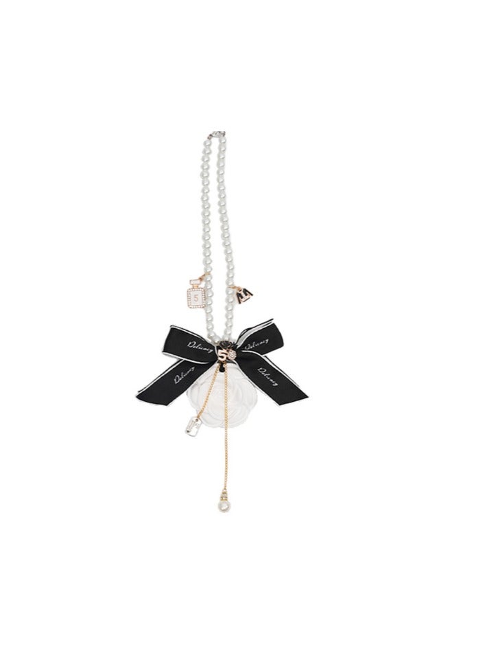 EBMINI Creative Camellia Car Pendant 