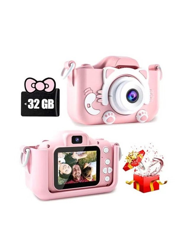 Dexo Kids Digital Camera for Boys & Girls (6+ Years) – 1080P Video Recording Selfie Camera Toy (Pink)