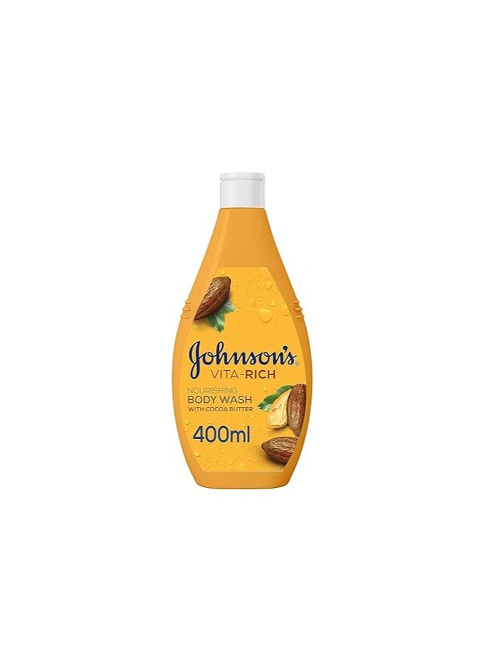 Body Wash - Vita-Rich, Nourishing Cocoa Butter, Enriched With Skin-Loving Cocoa Butter And Moisturising Glycerin, 24-Hour Soft Skin, 400ml