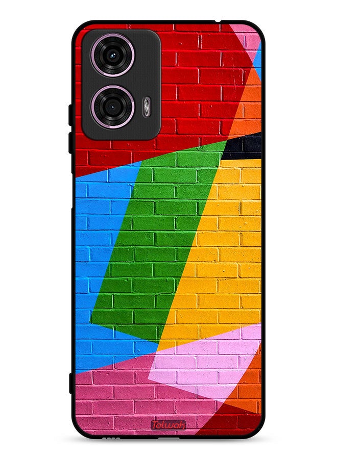 Tolwak Motorola Moto G24 4G Protective Case Cover Colorful Wall Painting - Image 1