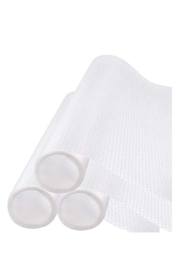 Generic Shelf Liners, 17.5 in x16.4 ft EVA Non-Adhesive Drawer Mats, Cupboard Pad, Kitchen Cabinet Lining Fridge Cushion for Home Office (Clear/Dot, 44.5x500cm) 