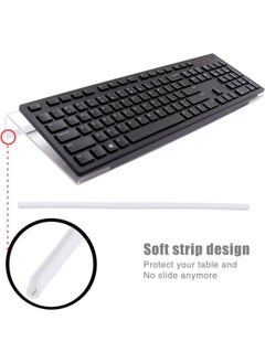 BPA Computer Keyboard Stand-Clear Acrylic Keyboard Tray with Rubber Strip Ticker Acrylic Keyboard Riser Holder for Easy Typing and Working at Home and Office  - Image 2