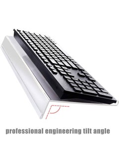BPA Computer Keyboard Stand-Clear Acrylic Keyboard Tray with Rubber Strip Ticker Acrylic Keyboard Riser Holder for Easy Typing and Working at Home and Office  - Image 3