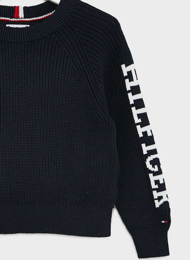 TOMMY HILFIGER Kids Logo Knitted Sweater