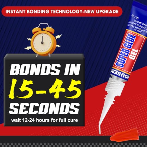 WOUSEDO 12 x 3g Super Glue Gel, Fast Strong Adhesive, Strong Cyanoacrylate (CA) Glue for Plastic, Metal, Ceramic, Leather, Wood, DIY Crafts and More – Quick Dry, Thick Formula, All-Purpose Instant Bond - Image 4