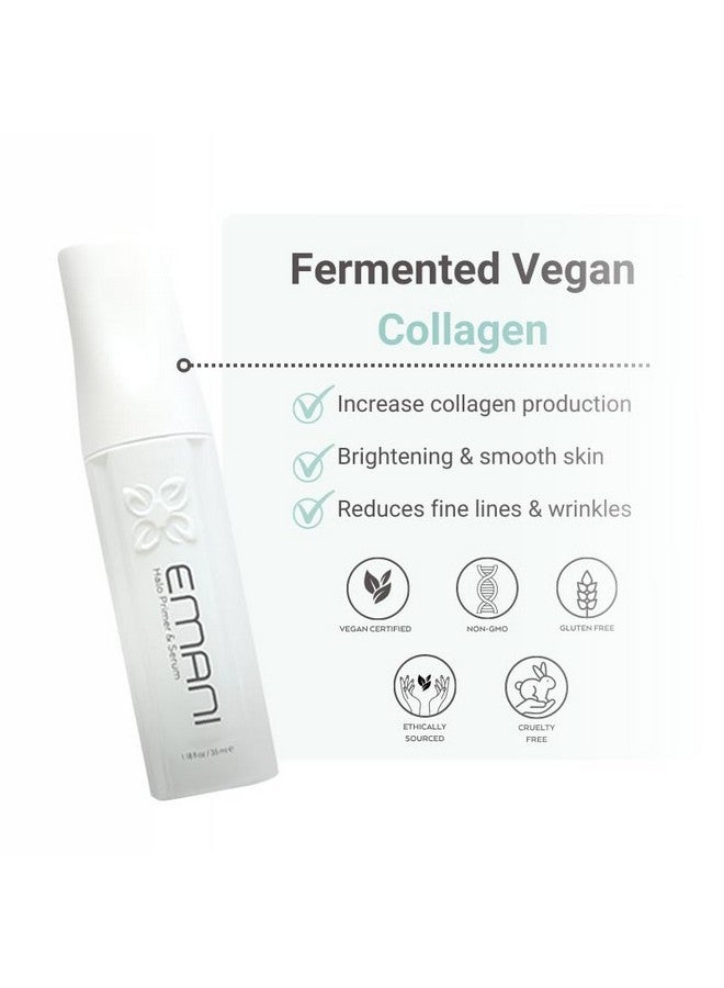 Emani Halo Vegan Anti Aging Collagen Serum For Face Ideal For Fine Lines Wrinkles And Rough Texture 1.18 Fl Oz - Image 4