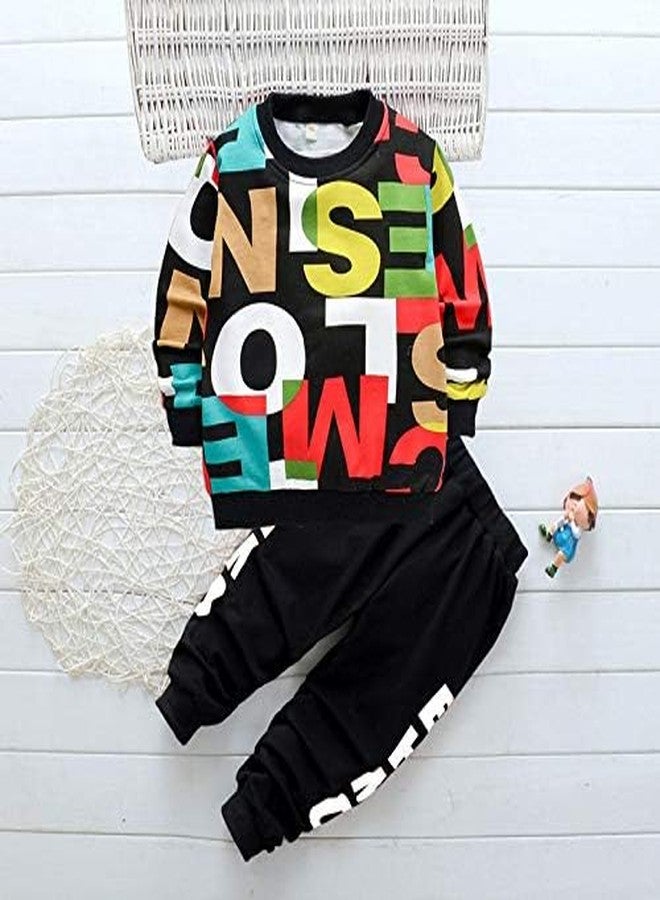 Googo Gaaga Boy's Cotton Full Sleeves Printed Sweatshirt with Pant in Multi Color (6-7 Years) - Image 2