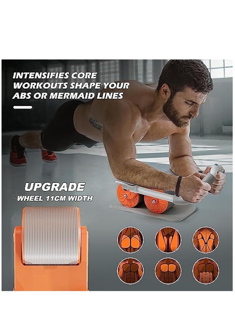 Arabest عجلة تمارين البطن، معدات تمارين البطن، عجلة البطن لتمارين القوة، دعم الكوع مع ارتداد تلقائي، جهاز تمارين البطن للياقة البدنية في المنزل مع وسادة للركبة ومؤقت للرجال والنساء - Image 3