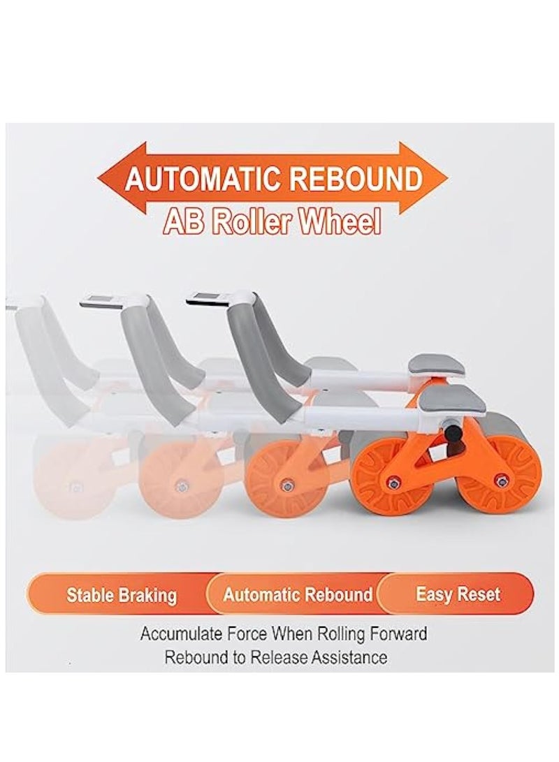 Arabest عجلة تمارين البطن، معدات تمارين البطن، عجلة البطن لتمارين القوة، دعم الكوع مع ارتداد تلقائي، جهاز تمارين البطن للياقة البدنية في المنزل مع وسادة للركبة ومؤقت للرجال والنساء - Image 2