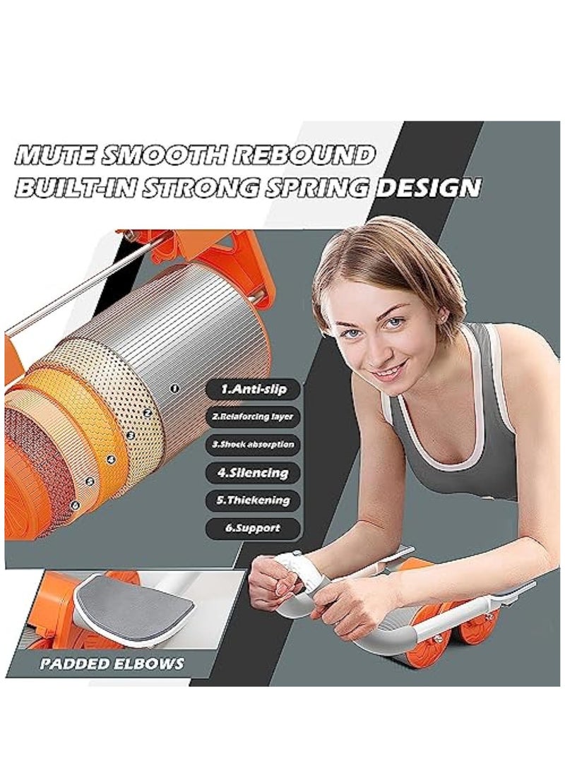 Arabest عجلة تمارين البطن، معدات تمارين البطن، عجلة البطن لتمارين القوة، دعم الكوع مع ارتداد تلقائي، جهاز تمارين البطن للياقة البدنية في المنزل مع وسادة للركبة ومؤقت للرجال والنساء - Image 5