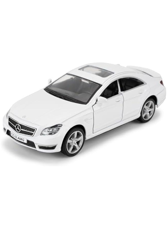 1/36 Mercedes-Benz CLS 63 AMG Alloy Model Car with Pull Back Function Toy Car for Collecting and Decorating Model Toys, Car Gifts for Boys and Girls (White) - Image 1