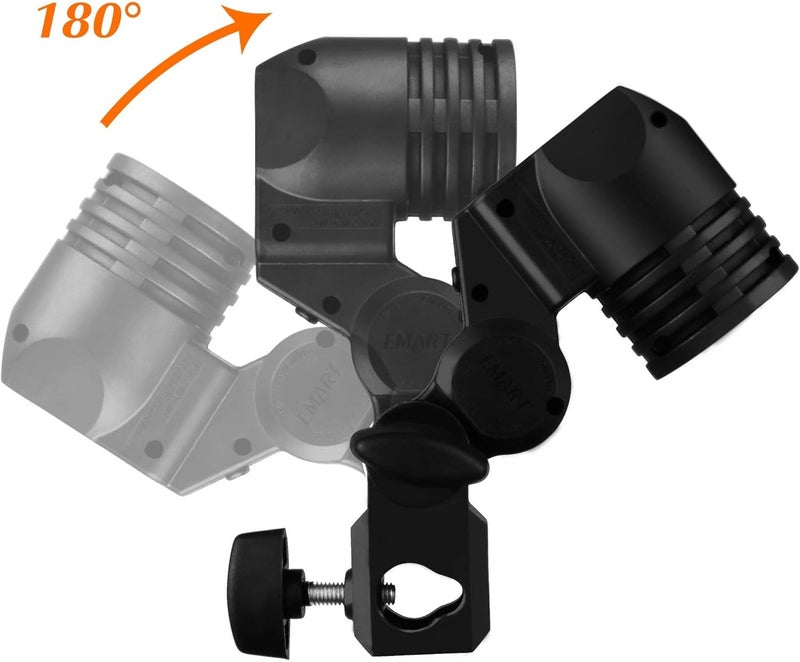 EMART Light Bulb Stand, E26 / E27 AC Socket with Umbrella Lamp Holder, Photography Lighting Mount for Photo Video Studio - 2 Pack - Image 4