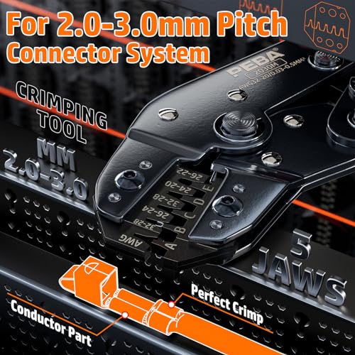 PEBA Crimping Tool and Dupont Connector Kit - 28 Types of Dupont 2.54 mm Connectors & Crimp Pins, 2.0 mm JST-PH & 2.5mm JST-XH Housings and Contacts, for DIY Electronics - Suitable for AWG 32-20 Wires - Image 2