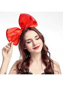 MXXGMYJ Bow Headband Headbands For Women Girls 1Pcs Large Red Bow Headbands/Headwraps/Hairband/Headwear For Birthday Valentines Day Christmas Gifts Birthday Party Cosplay Costume Accessories Gifts  - Image 4