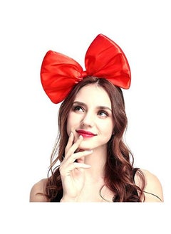 MXXGMYJ Bow Headband Headbands For Women Girls 1Pcs Large Red Bow Headbands/Headwraps/Hairband/Headwear For Birthday Valentines Day Christmas Gifts Birthday Party Cosplay Costume Accessories Gifts  - Image 1
