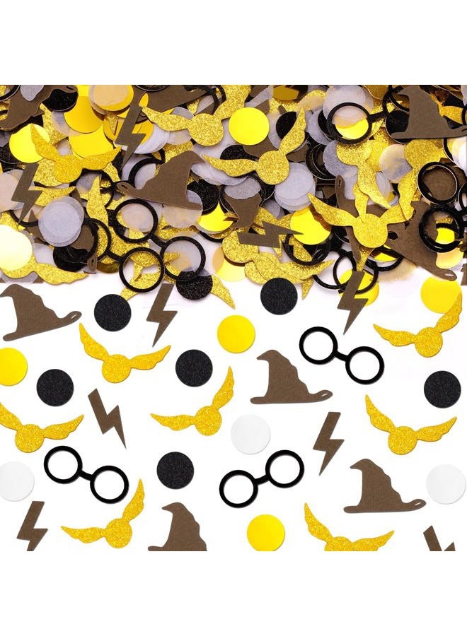 loghohu 300Pcs Wizard Table Confetti Wizard Party Confetti Glitter Party Decorations for Baby Shower Birthday Halloween DIY Scatter Bless Confetto Themed Party Supplies Favors Decor - Image 1