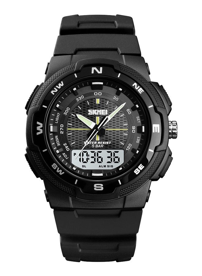 SKMEI SKMEI Dual Display Outdoor Sports Multifunctional Men's Watch Time Beauty 3 Time Waterproof Luminous Pointer Electronic Watch  - Image 1