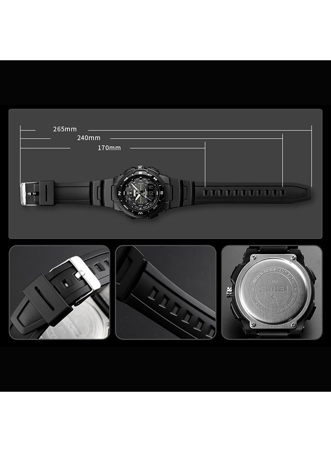 SKMEI SKMEI Dual Display Outdoor Sports Multifunctional Men's Watch Time Beauty 3 Time Waterproof Luminous Pointer Electronic Watch  - Image 3