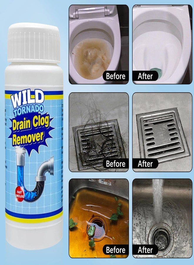 WANGXYZ 4PCS Wild Tornado Pipe Dredge,Strong Drain Cleaner for Kitchen, Powerful Sink Cleaner for Kitchen Toilet Pipeline Quick Cleaning Tool - Image 2