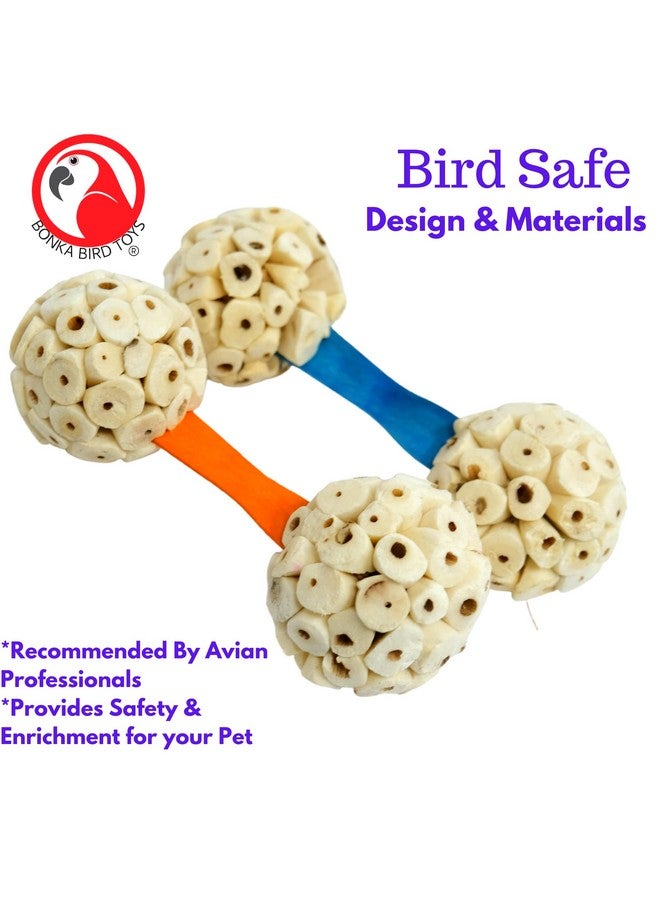 Bonka Bird Toys Bonka Bird Toys 2965 Pk2 Sola Dumbell Parrot Foot Talon Cage Toy, Conure, Quaker, Caique, and Similar Breeds - Image 4