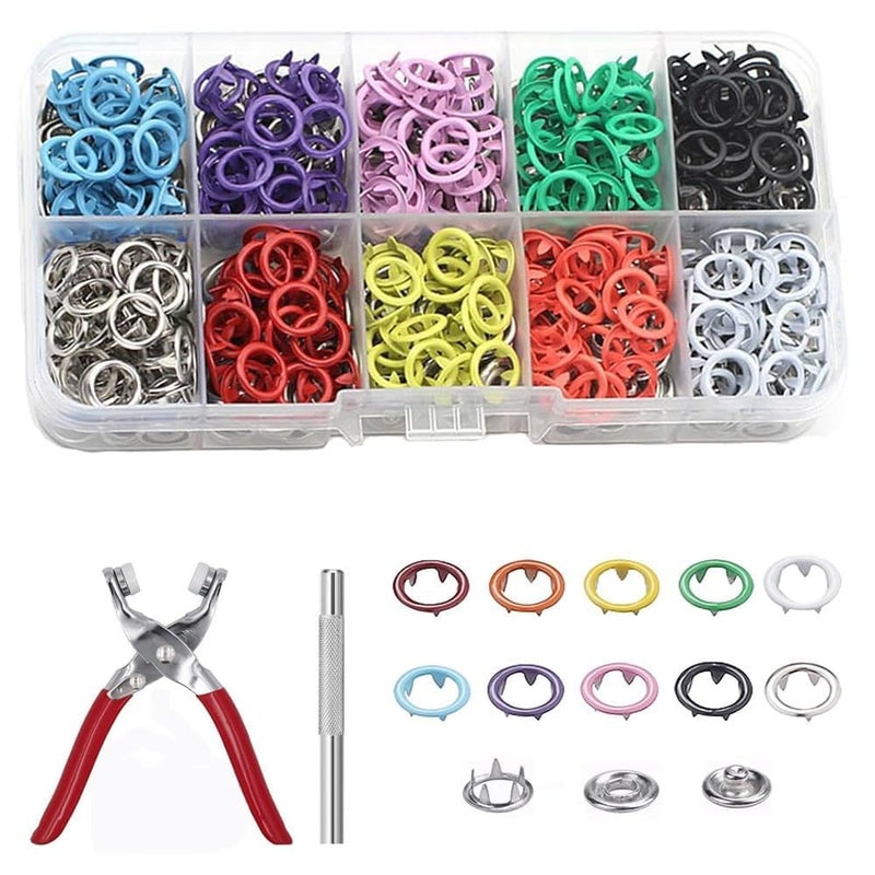 Sliversure Sliversure Grommet Eyelet Setting Pliers Tool for Bag Shoes Leather Belt Cloth Easy to Press Button Pincer Pile Bag Shoes Leather Belt Cloth Easy to Pincer Pile Clipper Hand Tool  - Image 1