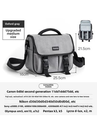 SLR Canon Digital Camera Bag Sony Micro Single Camera Bag Shoulder Crossbody Multi-function Camera Lens Bag EOS-Color:Camera Bag - Gray Medium - pzsku/Z893D34980EC3F910DFE4Z/45/1746221861/2aeb4659-8aec-4864-afdc-bebc2217e016