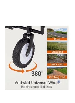 Egardenkart Foldable Utility Wagon Cart Trolley Utility Grocery Wagon for Camping Shopping  - Image 3