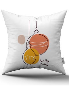 Cango Home Green Multicolored New Year's Themed Digital Printed Throw Pillow Cover CGH874 