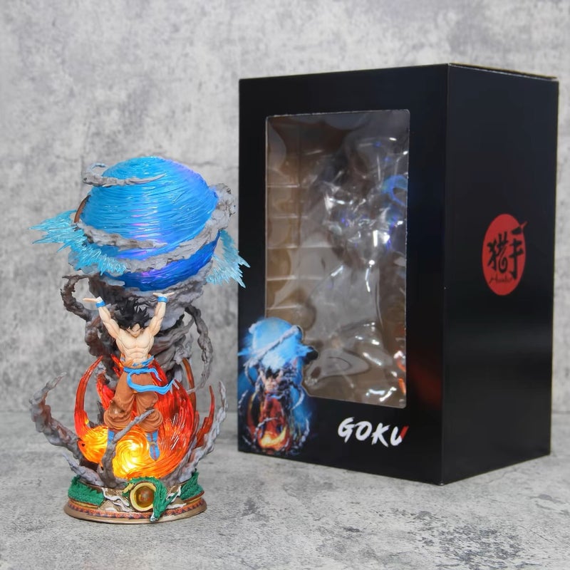 Dragon Ball Z Goku Spirit Bomb PVC Figure Statue Model Collectible - Image 3