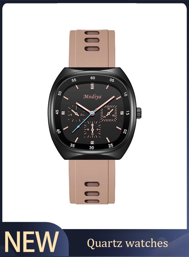 MODIYA Student watches, quartz watches with silicone straps, best-selling quartz watches, ladies’ watches with a sophisticated look - Image 1