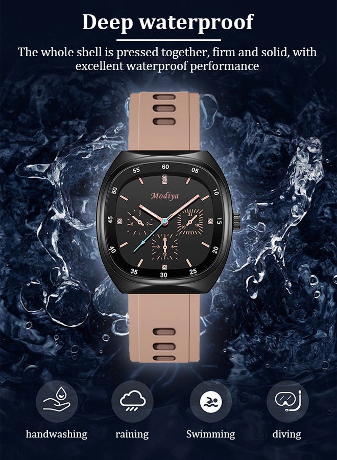 MODIYA Student watches, quartz watches with silicone straps, best-selling quartz watches, ladies’ watches with a sophisticated look - Image 4