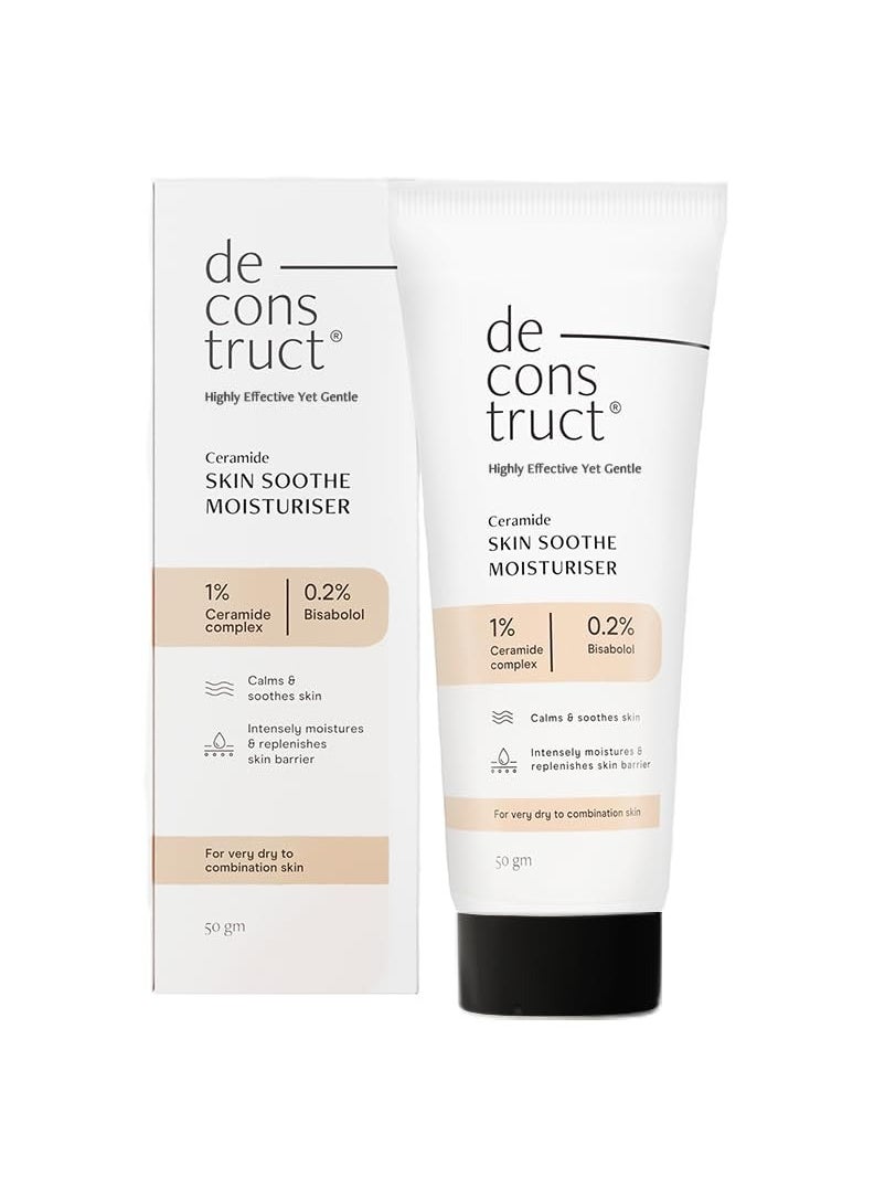 Deconstruct Deconstruct Skin Soothe Moisturizer | 1% Ceramides + 0.2% Bisabolol | Ceramide Barrier Repair | Soothing | For Very Dry to Combination Skin | Deep Moisturization & Hydration | 50 gm  - Image 1