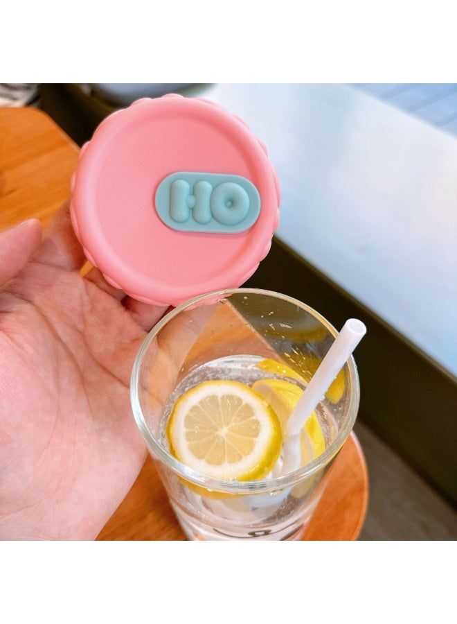 general 520ml Funny Glass Cup with Straw Heat Resistant - Image 4