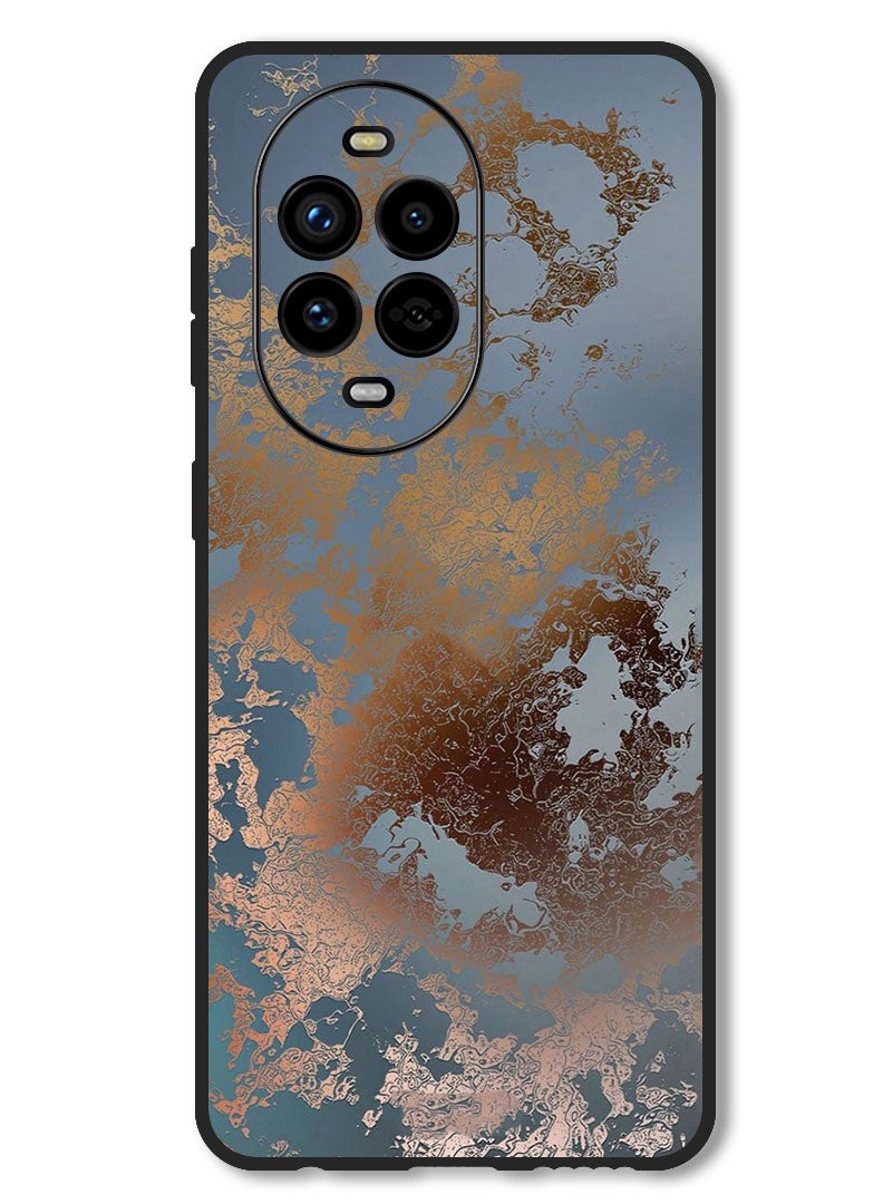 Theodor Case Compatible with Huawei Nova 13 Pro Protection Shockproof Bumper Cover Golden Grey Design - Image 1