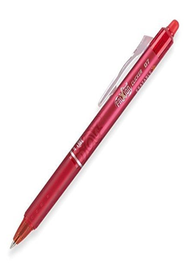 Frixion Clicker Pilot Frixion Clicker Retractable Erasable Red Gel Ink Pens, 3 Pens 6 Refills - Image 2