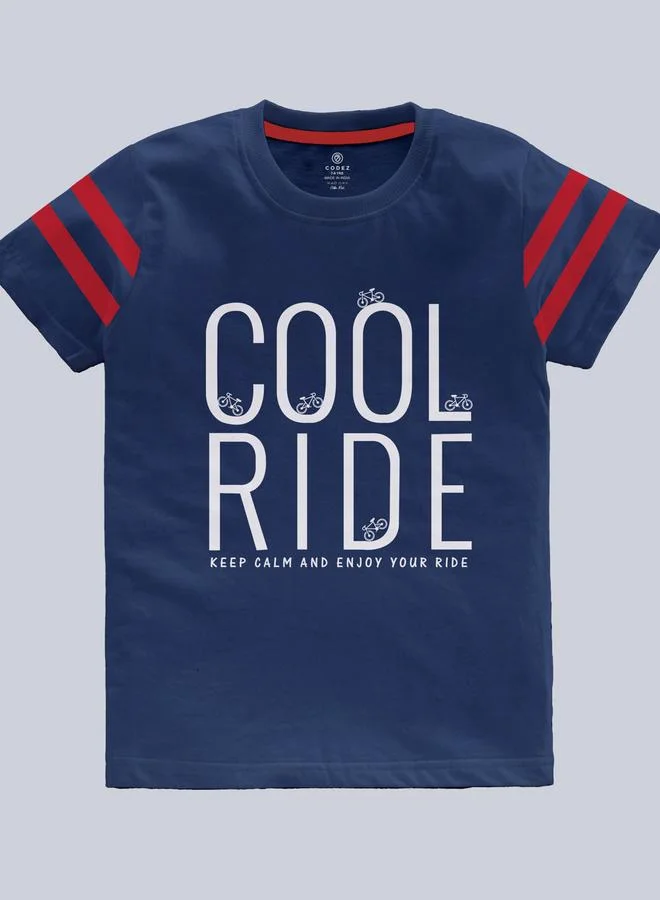 كوديز تيشيرت أطفال بطبعة جرافيك بلون كحلي