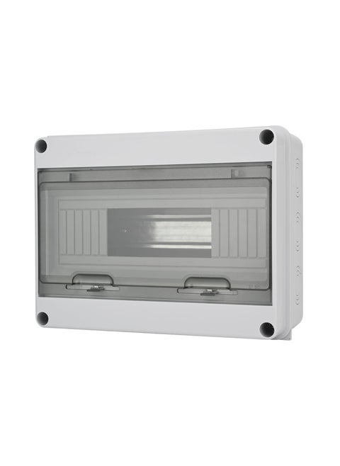12 Way Circuit Breaker MCB Distribution Protection Box, Miniature Circuit Breaker with DIN Rail, IP65 Waterproof, Suitable for Indoor and Outdoor Use
