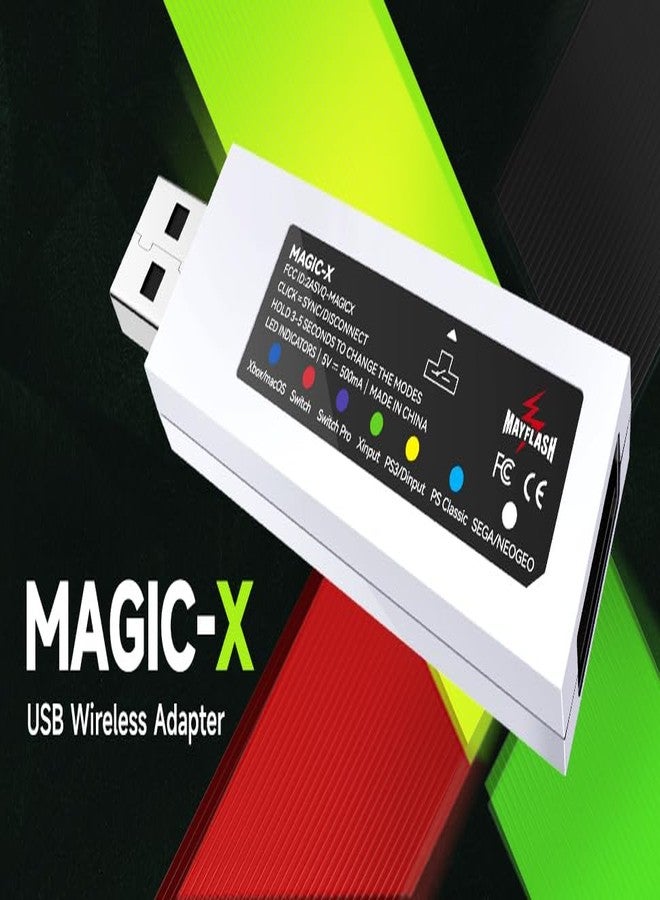 MAYFLASH May Flash MAGIC-X Wireless Bluetooth USB Adapter for Xbox Series S/X, Xbox One, Switch, macOS, Windows, Raspberry Pi, Compatible with PS5, PS4, Xbox Bluetooth Controller and more - Image 4