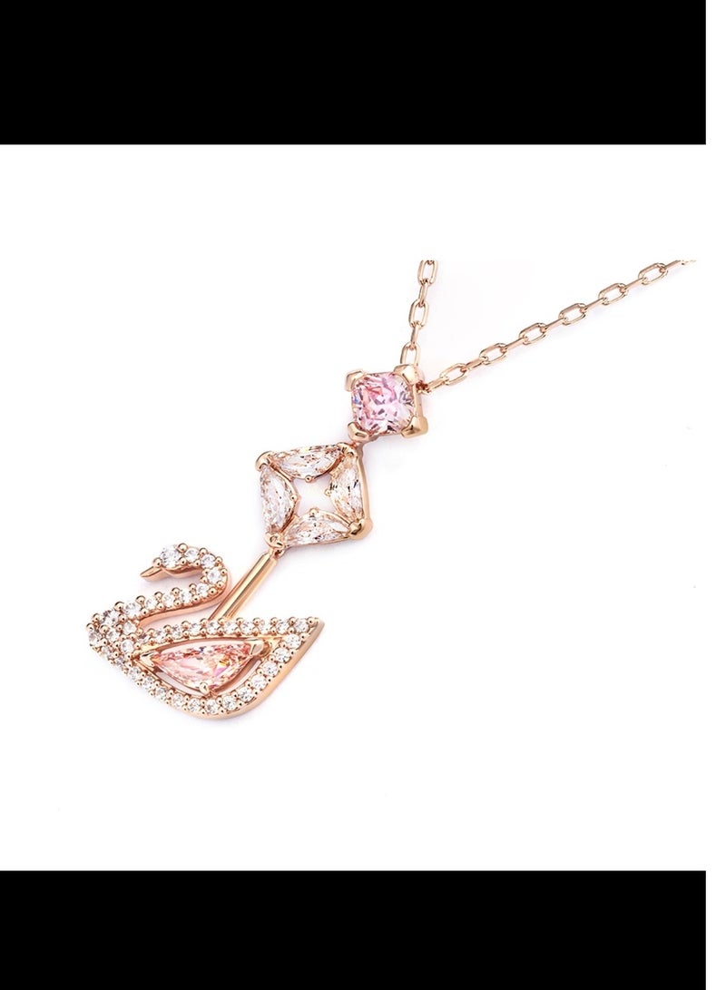 Jewelry Pink Swan Necklace - Image 2