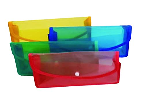 IMPRINT Expanding Clear Document Button Bag for A5 Size Pack of 8 Diffrent Colors - Image 3