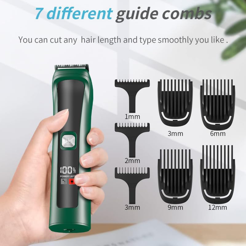 Hatteker HATTEKER HT626 15in1 Professional grooming kit trimmer set with 5 heads Hair Trimmer Beard Trimmer Ear Nose Trimmer Head Shaver Sideburn trimmer Full Body Grooming Kit LED Display 2Yr Warranty - Image 3