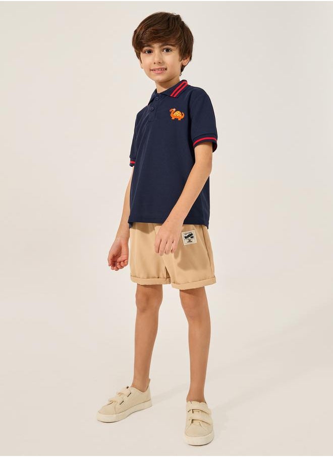 Styli Embroidered Polo T-Shirt and Shorts Set  - Image 2