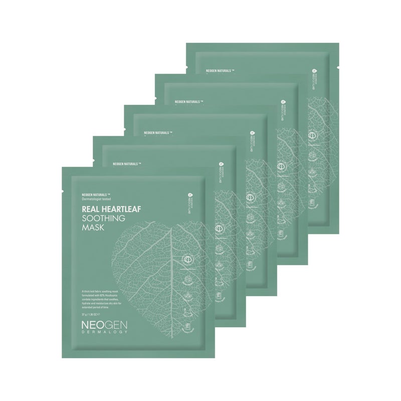 NEOGEN DERMALOGY REAL HEARTLEAF SOOTHING MASK 37g 5EA