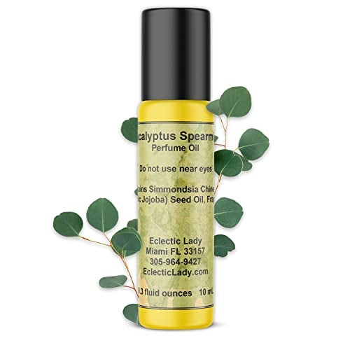 Eclectic Lady Eucalyptus Spearmint Perfume Oil, 0.3 Oz Portable Roll-On Fragrance with Long-Lasting Scent, Delightful Essential Oils and Jojoba Oil for Daily Use - Image 1