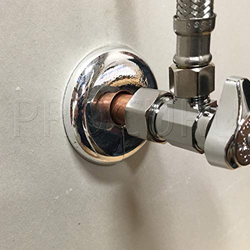 PROCURU 1/2-Inch CTS (5/8" OD) E2768 Split Plastic Lightweight Escutcheon Cover Plate, Chrome, for 1/2" Copper, PEX Pipe (10-Pack) - Image 4