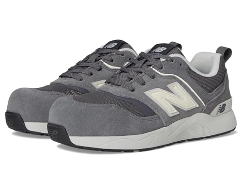 New Balance Men's Elite Lite Electrical Hazard X-Wide Composite Toe, Industrial Work Shoe Lightweight & Slip Resistant, Grey White, 7 - Image 1